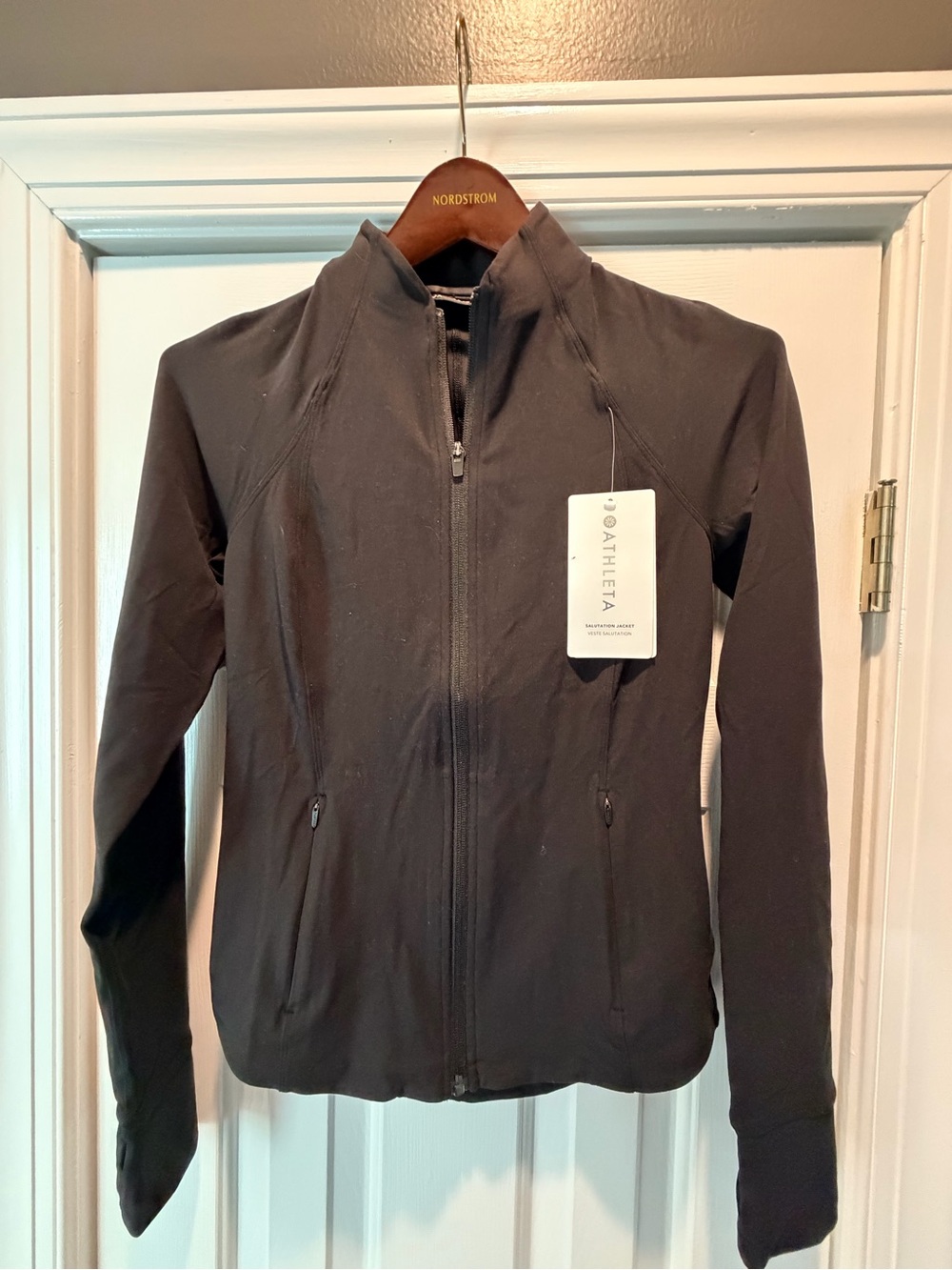 Athleta Salutation Full-Zip Jacket Black XS NWT